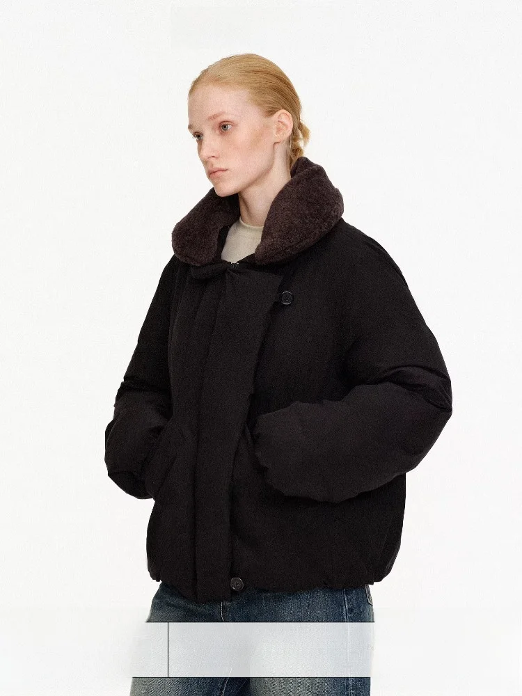 

Age of Ascent 90% White Du down Jaet Removable Fur Collar Warmth Women's Coat Polyester Fiber 3D Windproof Design Zipper ...