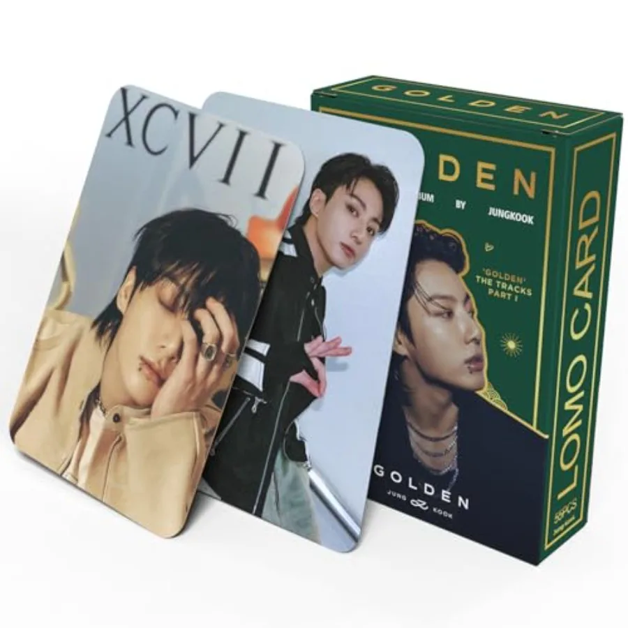 Golden Album Photocards First Solo Album Photo Cards Kpop Lomo Card Set Gift Merch for Boys and Girls