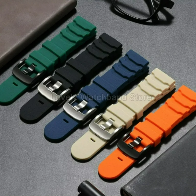 Resin Watch Accessories Universal Interface 22 24mm Khaki Black Green for Luminox 3801 3603 3747 3601BO 3723 Silicone Watchband