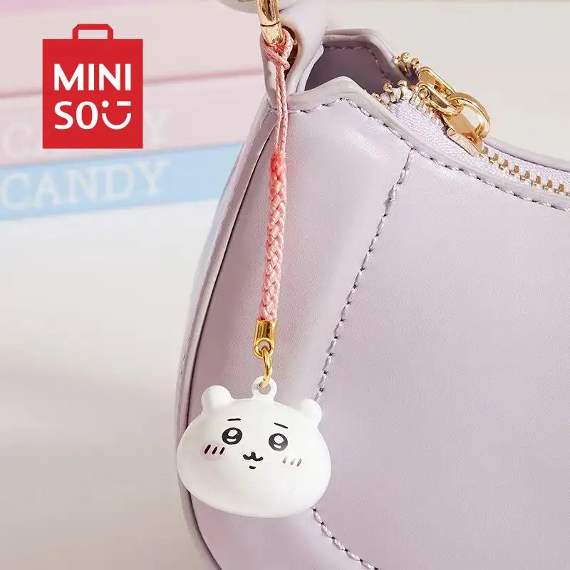 

Kawaii Miniso Chiikawa Wind Chime Keychain Hachiware Usagi Cute Anime Water Sound Chime Book Bag Pendant Holiday Gift