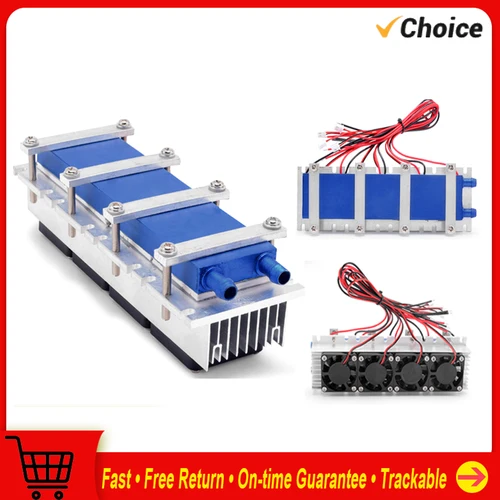 Imagen 1 del producto Enfriador de refrigeración termoeléctrico Peltier de 288W/144W, sistema de refrigeración semiconductor de 12VDC 30A/15A, bricolaje para ventilador de aire acondicionado