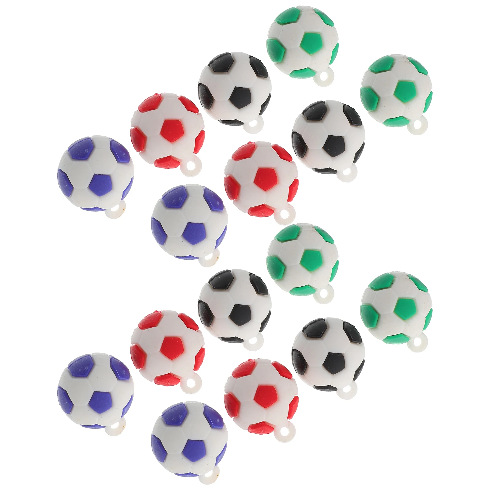 

16pcs Soccer Pendant Realistic PVC Sports Theme Party Decorations Birthday Favors Mini Balls Accessories Jewelry Making