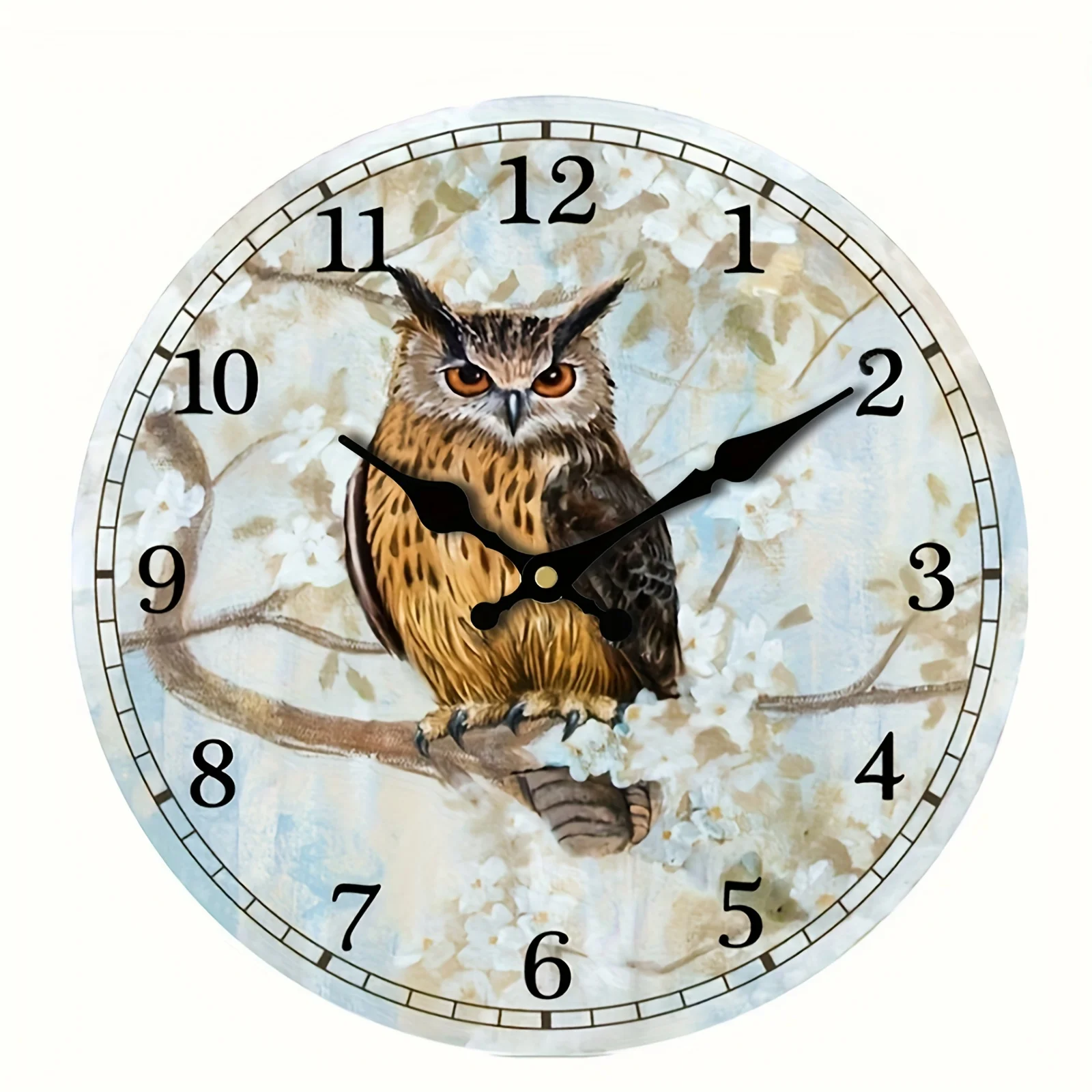 1pc Owl Animals Hanging Wall Clock Clocks for Home Office Kitchen Classroom AA Battery (not Included)home Decor