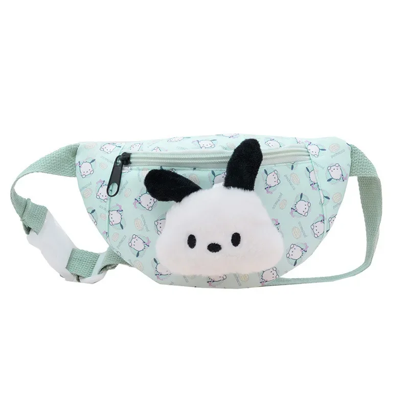 Sanrio Kuromi Melody Cartoon Chest Bag Nylon Sling Backpack Cinnamoroll Crossbody Shoulder Bag Pochacco Waist Storage Pouch