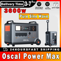 Oscal PowerMax 3600W Pure Sine Wave Power Station 14 Outlets 5 LED Modes Morse Code Signal Energy Storage Portable Generator