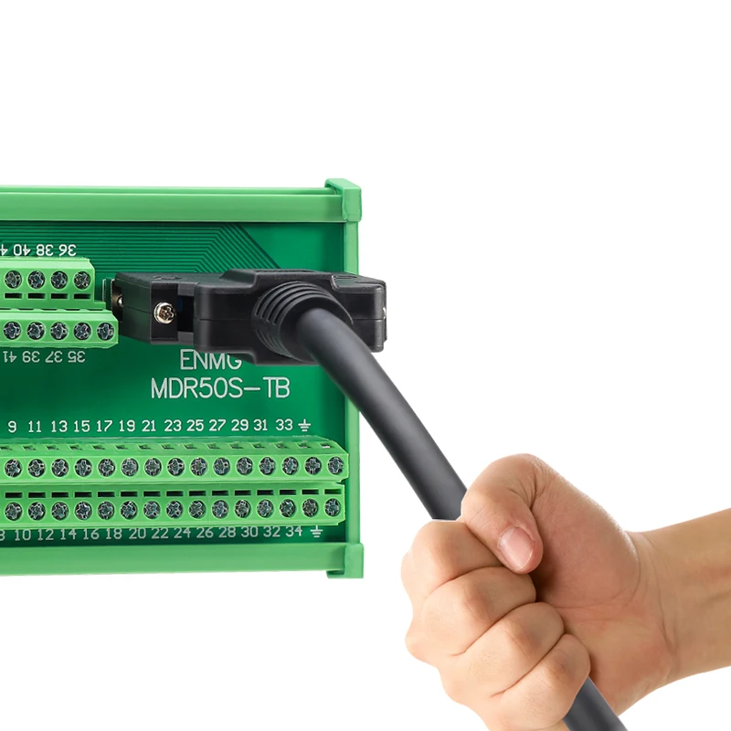 Servo Motor Driver CN1 Relay Terminal Block Module MDR50S-TB with 50mm Cable, Reliable Connection for Industrial Automation Syst