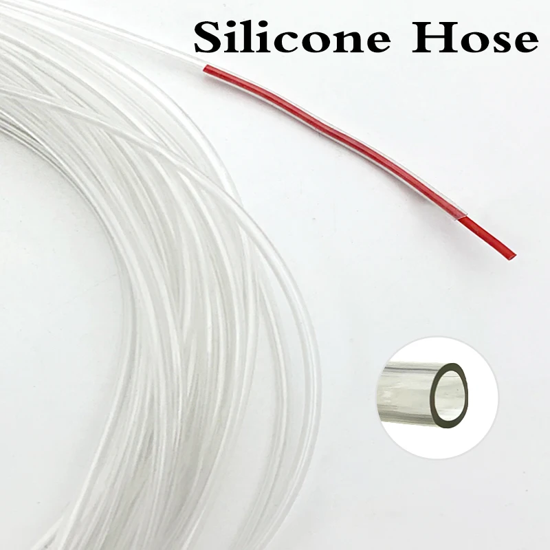 

100M Transparent Flexible Silicone Tubing ID 0.5 1 1.5 2 2.5 3 3.5 4 mm Food Grade Tube Pipe Temperature Resistance Nontoxic