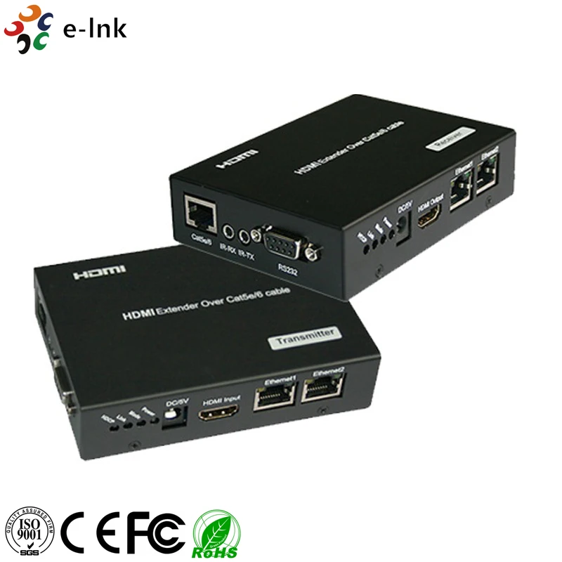 HDMI-удлинитель по CAT5e/6 на 60 м с ИК-управлением - 1080P Full HD, поддержка 3D, RS232, передача на 60 м (330 футов)/100 м по одному кабелю CAT5e/6.