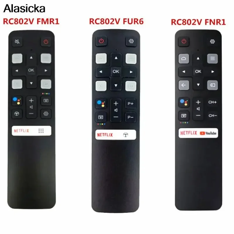 

RC802V FMR1 RC802V FUR6 RC802V FNR1 Google Assistant Voice Remote Control Use for TCL Android 4K Smart TV