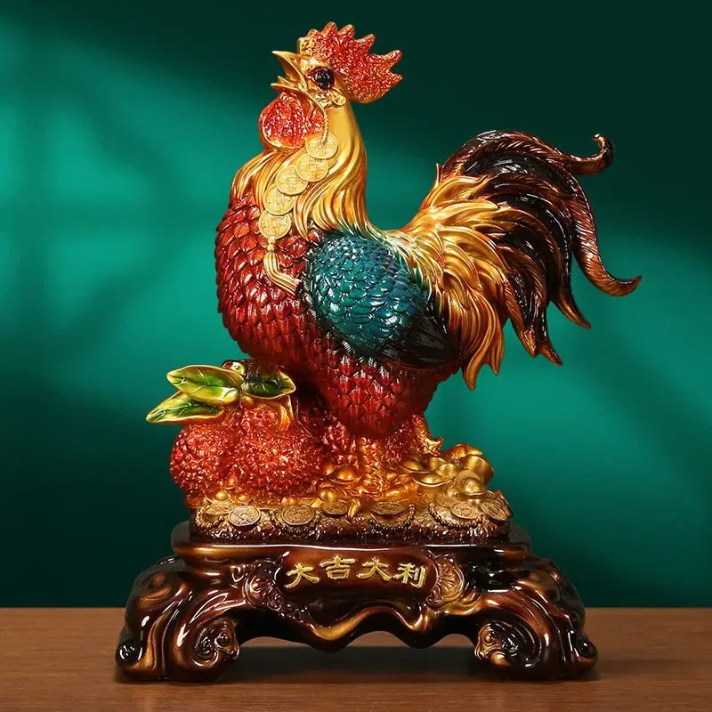 Lucky Rooster Decoration Zodiac Chicken Entrance Porch TV Wine Cabinet Living Room Decorations