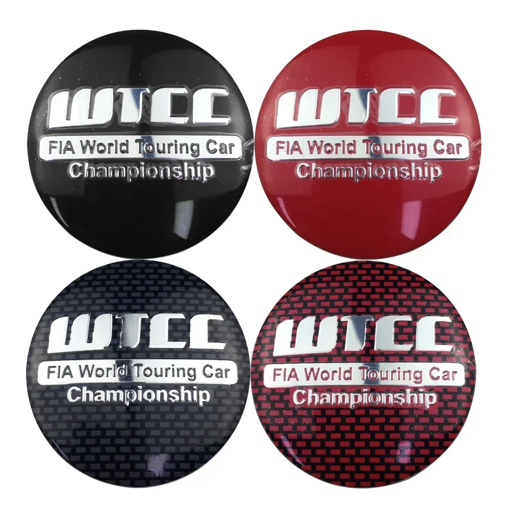 4pcs/set 56mm WTCC Logo Alloy Car Wheel Hub Center Stickers for Suzuki Chevrolet Nissan Alfa Romeo Jeep Accessories