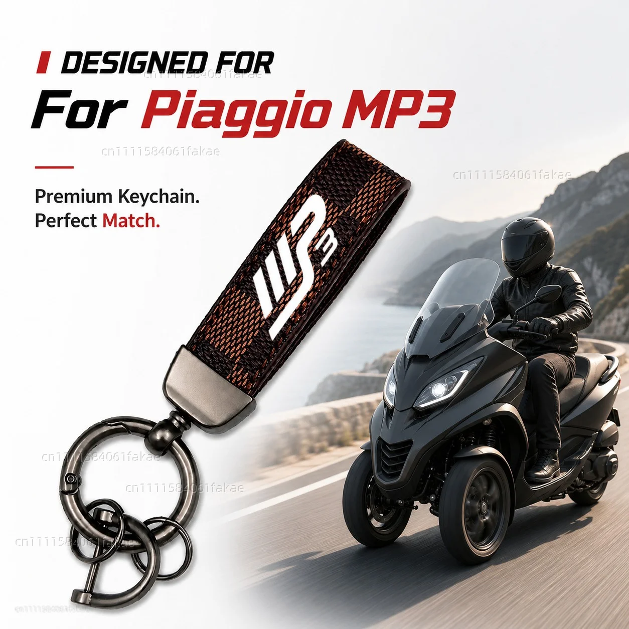 For Piaggio MP3 125 300 400 500 MP3125 MP3300 MP3500 2025 Motorcycle Keychain Custom Logo Gift for Rider Men Women