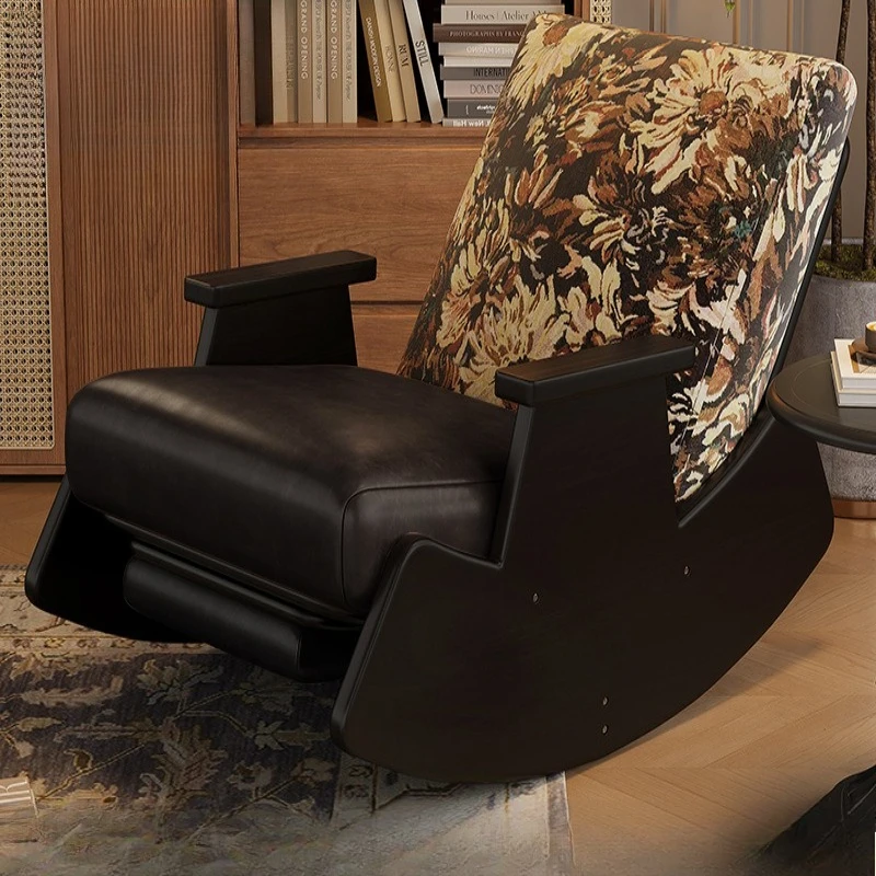 medieval leisure Armchair retro household ergonomic lounge armchair Hallway relax art cadeira de balanço living roon furniture