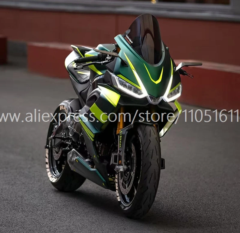 Neue ABS-Verkleidungssätze, passend für Aprilia RS660 20 21 22 23 2020 2021 2022 2023, Karosserie-Set, Grün + Tankabdeckung