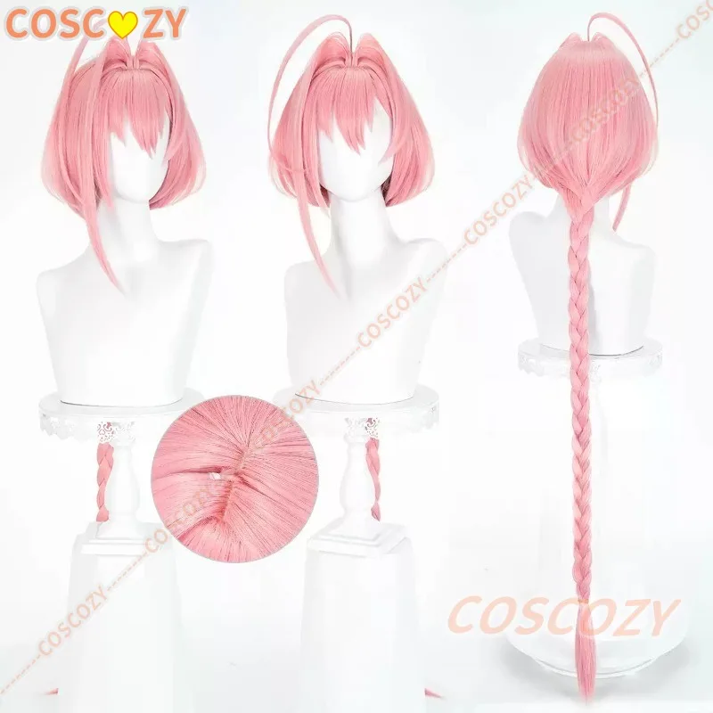 Talia Yang Cosplay Wig Anime Cyberpunk Edgerunners 2 Pink Long Braid with Ahoge Layered Bangs Heat Resistant Wigs Party Carnival