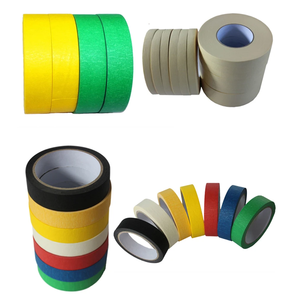 Masking Tape Sticky Textured Paper High Temp Resistant Rubber Long Size Professional Trimming Shading Protection No
