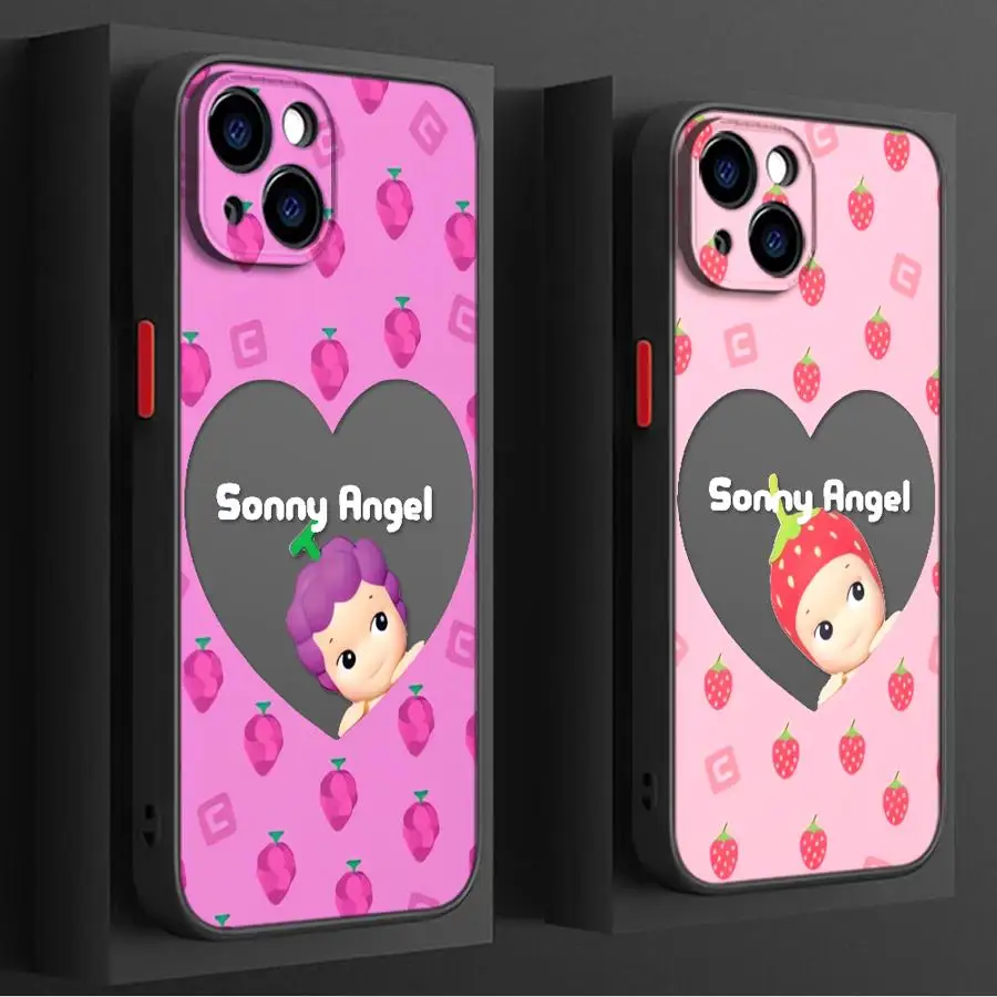 Sonny Angel Fruit Series Phone case for iPhone 16 13 15 12 11 14 Plus Pro ProMax 12 Mini 13 Mini X XS XS Max XR 7 8 SE funda