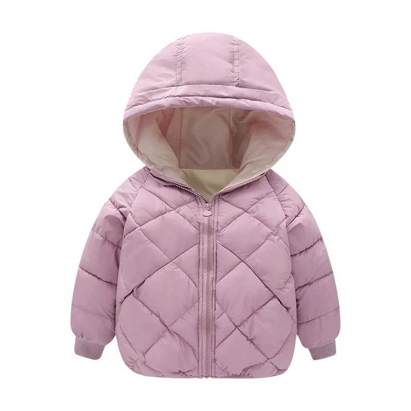 Kids Thick Cotton Jackets Boys Girls Coat Autumn Winter New Children Down Padded Baby Jacket Plus Velvet Warm Cotton Outerwear