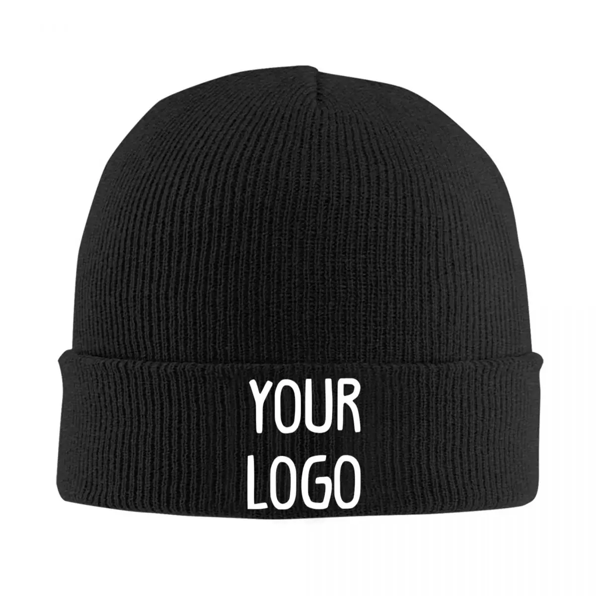Your Logo Classic Beanie Hats Bonnet Hats Female Male Trendy Outdoor Sport Knit Hat Autumn Winter Custom Thermal Elastic Caps