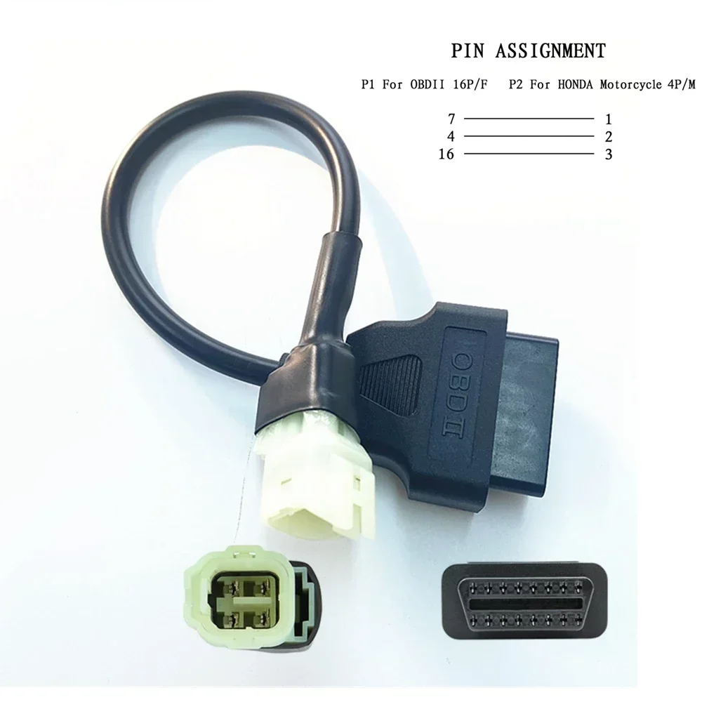 NEWSuitable for Yamaha/Suzuki/Kawasaki/Honda/Delphi/Ducati motorcycle cable connectors 3-pin 4-pin 6-pin adapter OBD2 cable Tool