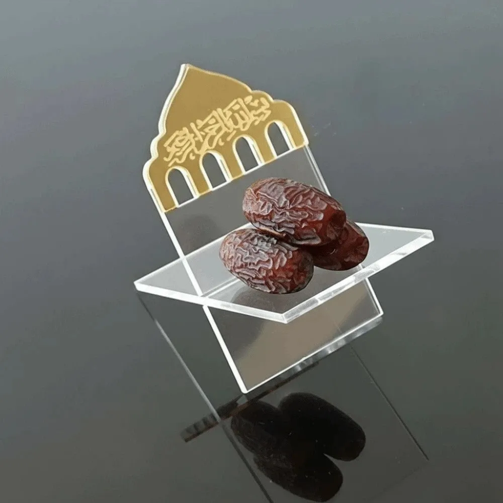 Lightweight Portable Small Thing Rack Eid Folding Detachable Dim Sum Acrylic Shelf Waterproof Support Mini Food Stands Jujube