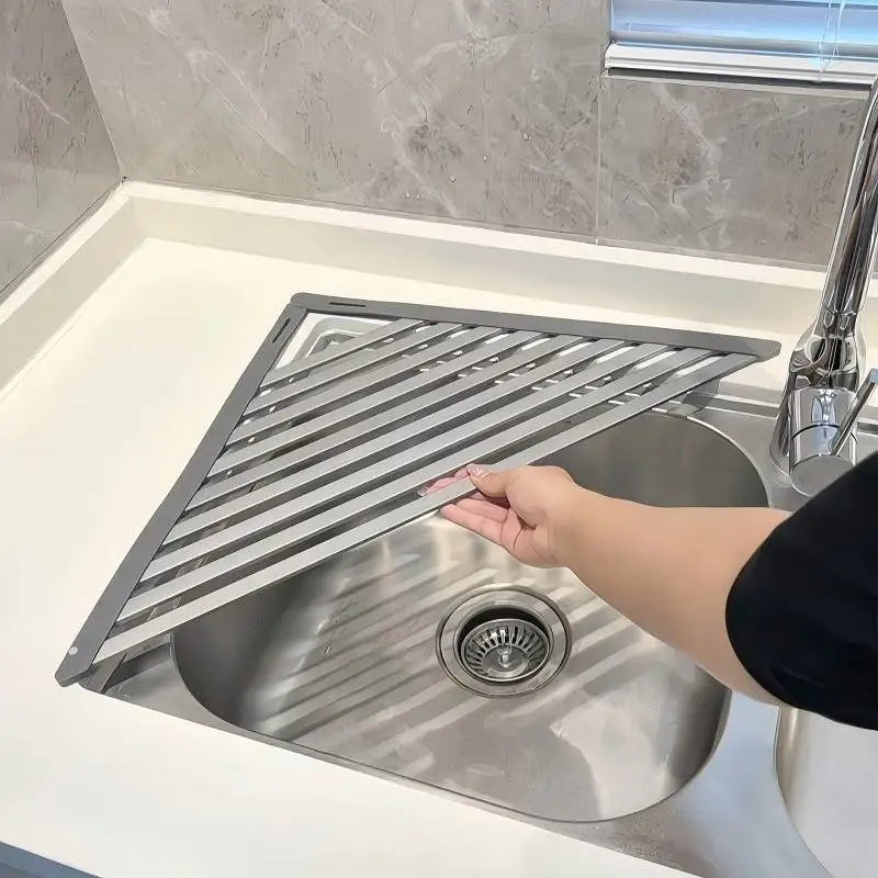 Kitchen Helper Foldable  Drain Rack for Dishwasher Chopsticks Plates Drain Board Compact Storage Organizer