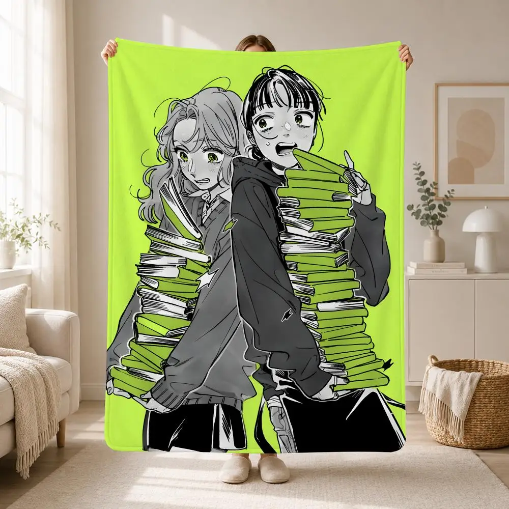 Yuri Manga The Guy She Was Interested In Wasn't A Guy At All Throw Soft Plush Flannel Throw Blanket Sofa Bed Travel Home Decor