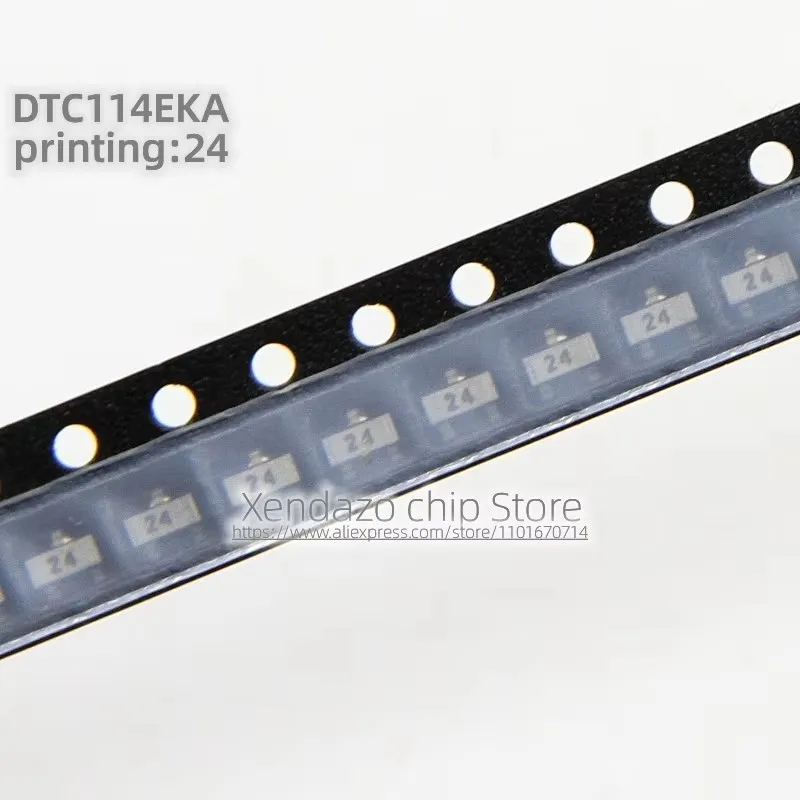 10pcs/lot DTC114EKAT146 DTC114EKA Silk screen printing 24 SOT-23 package Original genuine Digital bandstop transistor