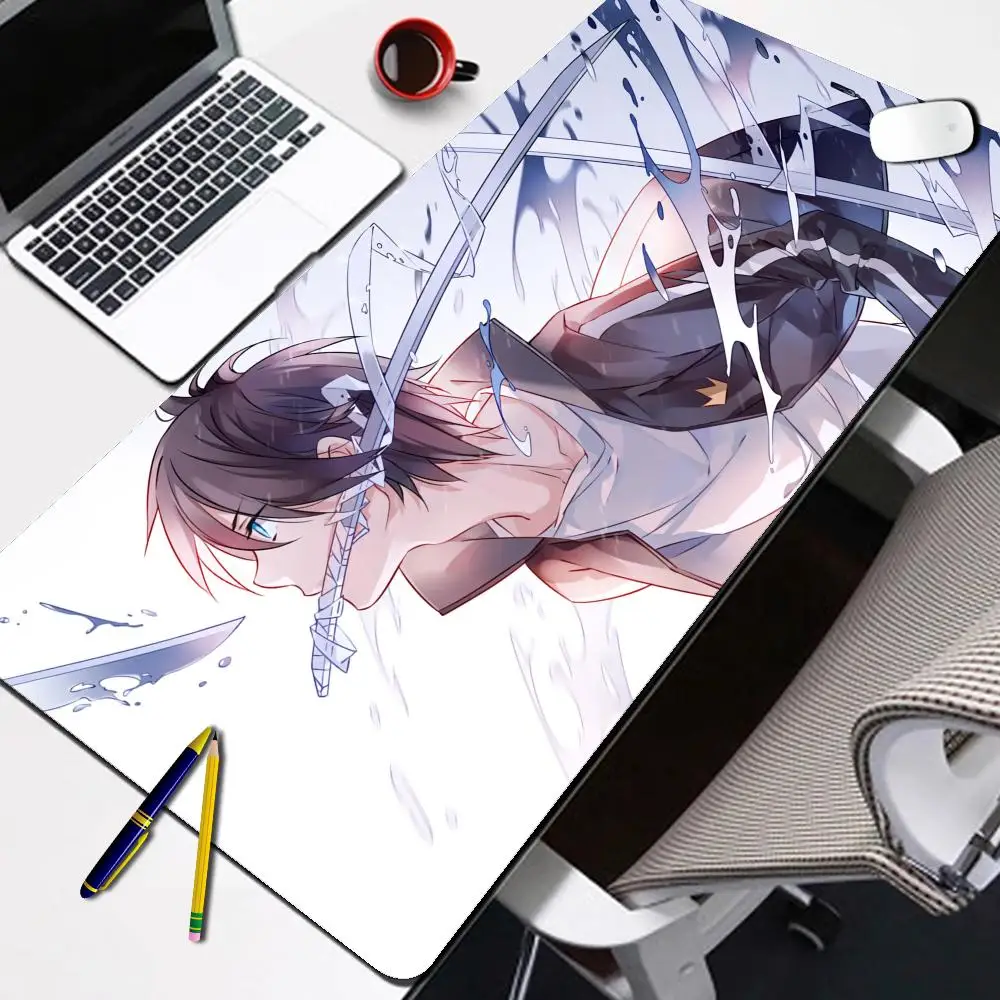 

Noragami Night Fight Animation Beautiful patterns Office Computer Desk Mat Table Big Mouse Pad Laptop Cushion Nonslip Decor