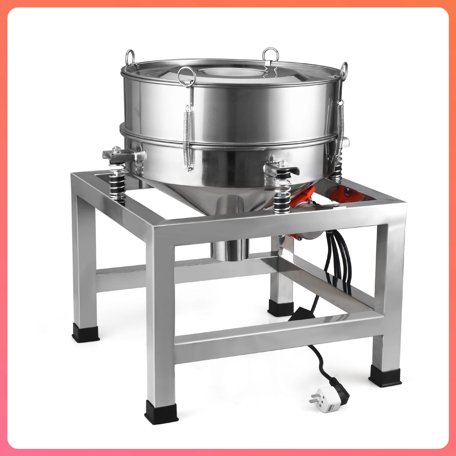 Vibrating screen sieve powder machine stainless steel small electric sieve filter medicine powder Vibration screening machine