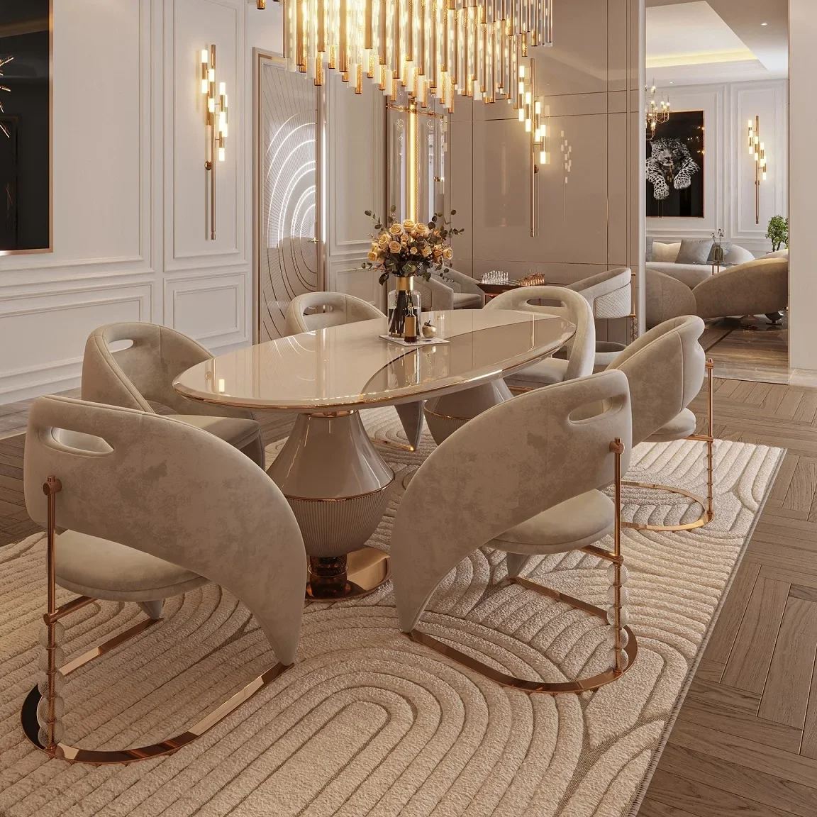 m zz Luxury Velvet Dining Chair Stainless Steel Dining Room Chair for Home Hotel m