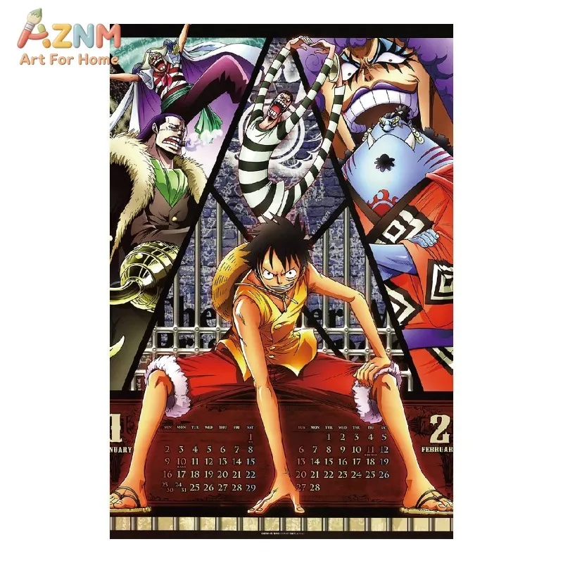 AZNM One Piece Roronoa Zoro White Tiger Mask Three Sword Style Green Light Wanted Poster Anime Frameless Canvas Wall Art, Modern