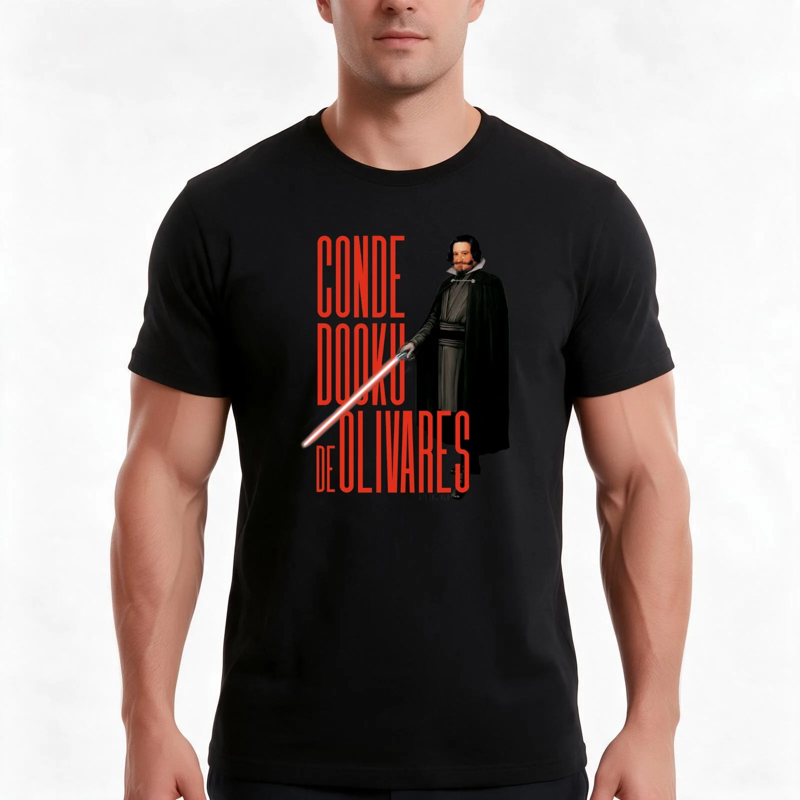 Count Dooku de Olivares T-Shirt, Summer Casual Cotton Tee, Oversized Streetwear Tops, Vintage Graphic Print, Unisex Men Women