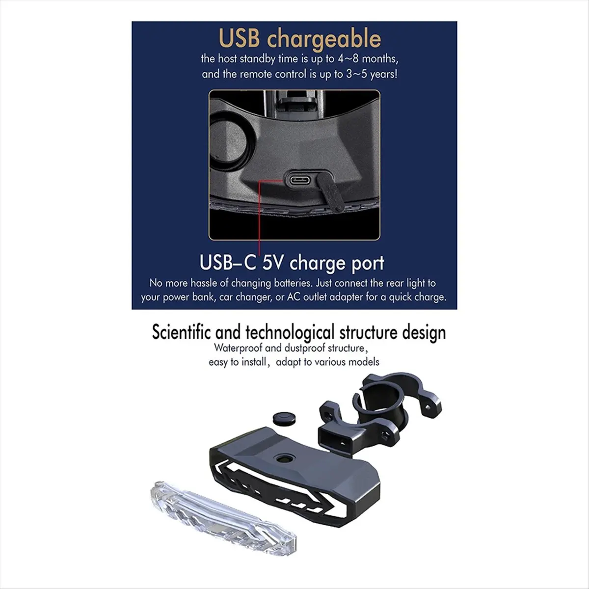 

Велосипедный фонарь AB31 с поворотниками и беспроводной противоугонной сигнализацией для заднего фонаря велосипеда