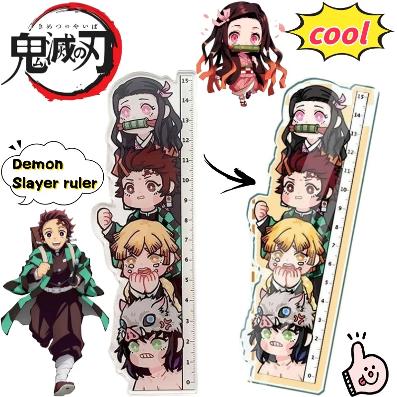 

Акриловые канцелярские принадлежности Demon Slayer: Танджиро Камадо, Нэзуко, с ярким мультяшным принтом, для студентов