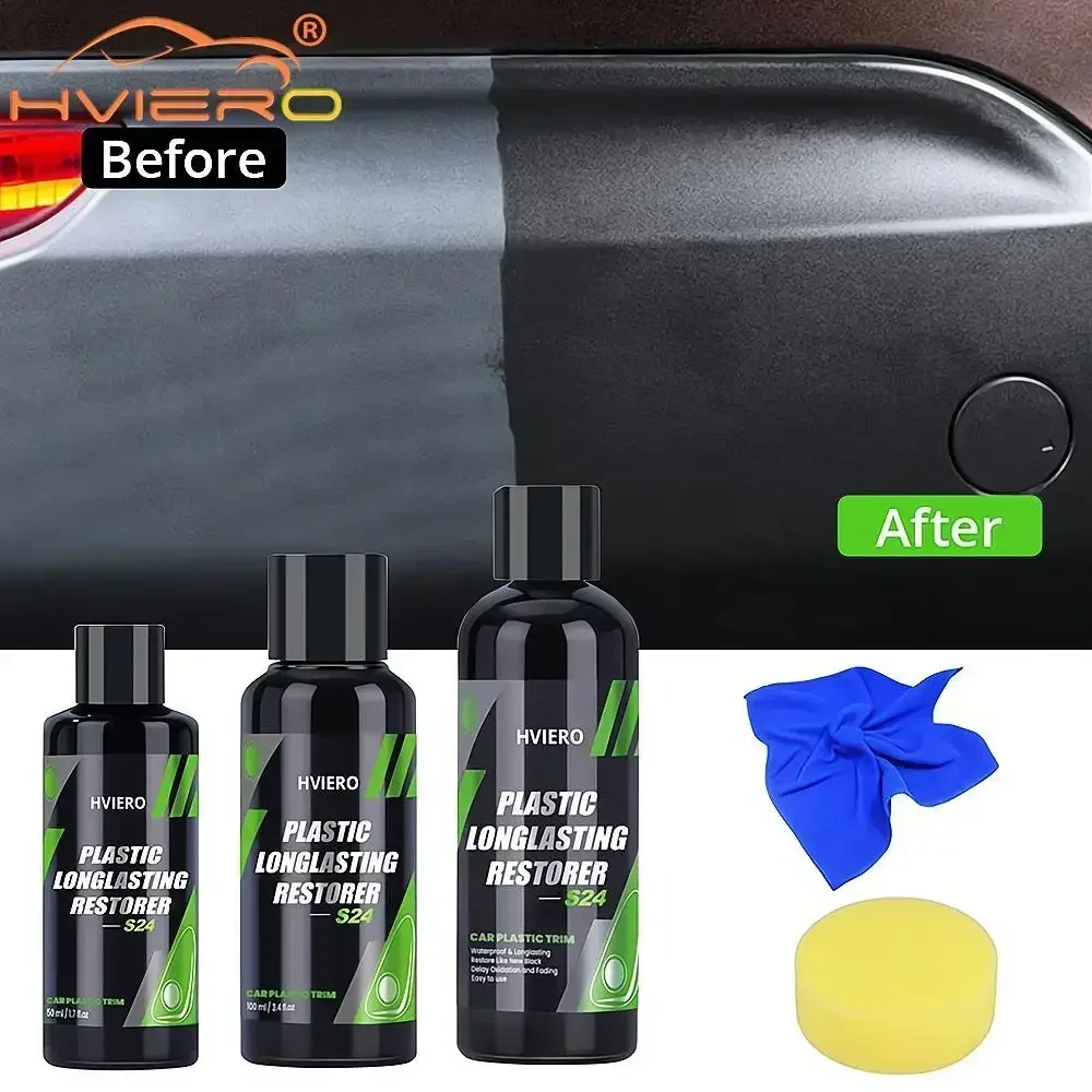Auto Plastic Renovator Paint Cares Car Recommend Exterior Spray Trim Agent Liquid Rubber Hydrophobic Coating Wax Clean Care Tool