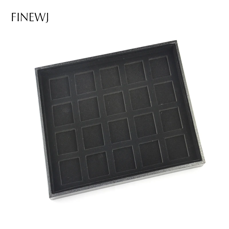 Empty Diamond Display Tray Compartments without the boxes Gemstone Storage Case Gem Jewelry Stone Holder Lid Organizer Showcase