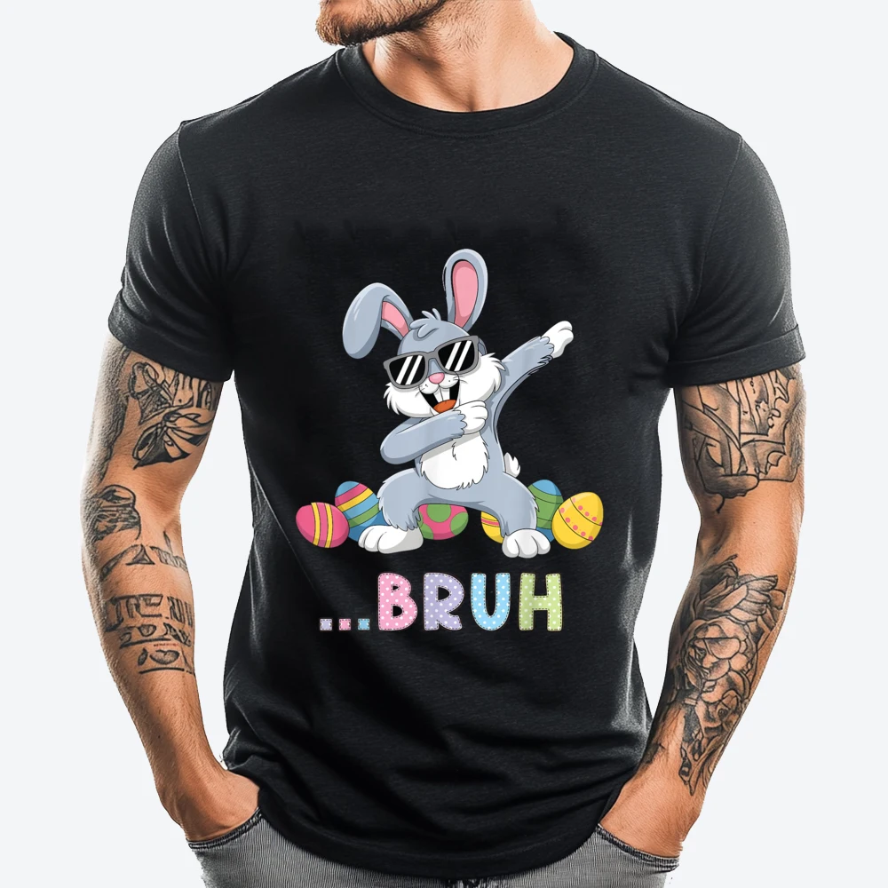 

Dab Bunny Easter Outfit Funny Egg Hunt Designer Clothes Men Christmas Shirt Graphic Designer T Shirt Luxury Clothes Men Graphic