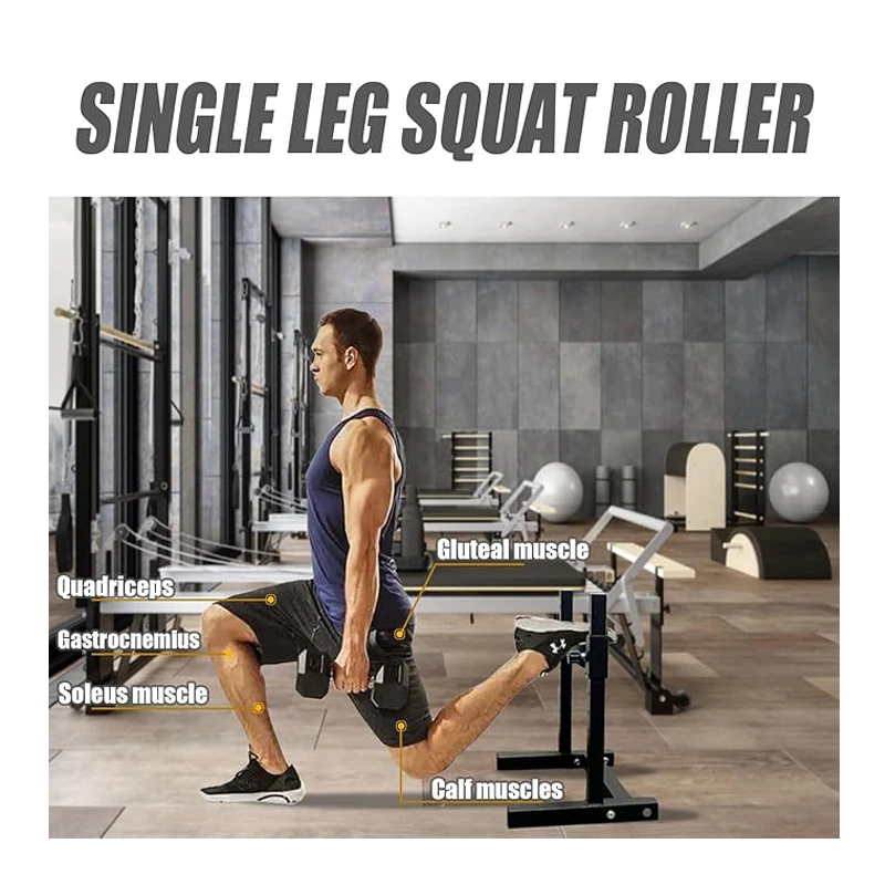 Ingle leg squat roller, adjustable height squat Stand, for home gym, strength training