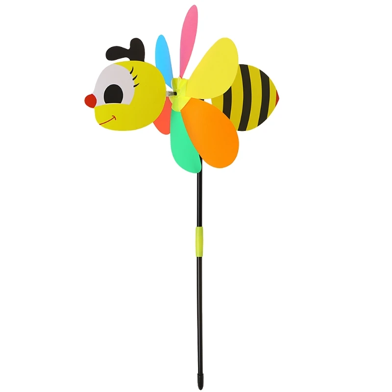 

3D Animal Bee Windmill Lovely Insect Whirligig Wind Spinner Toys Ornament for Outdoor Gadren Yard Decoration Ornament