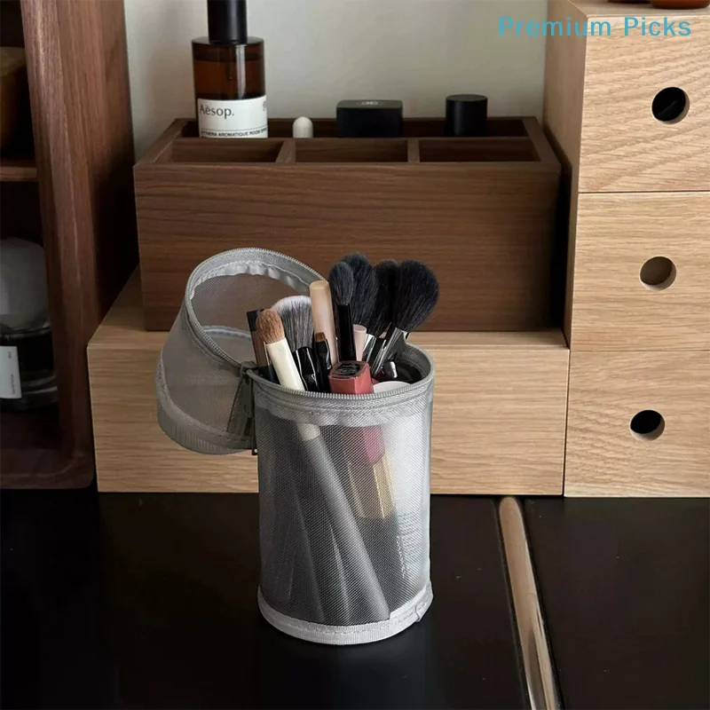 Mesh Dual-use Makeup Brush Sto - Beauty Makeup Bag 评论和价格