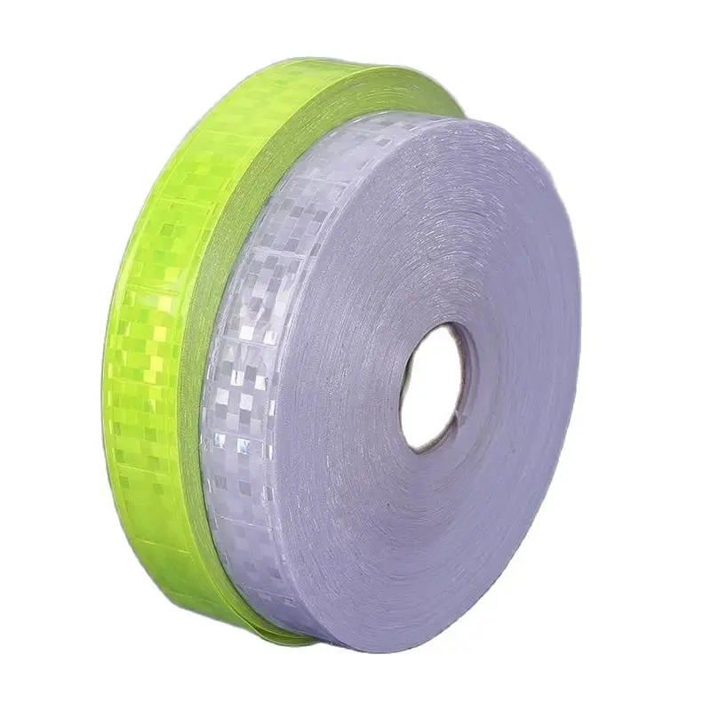 

High Quality 2.5CM Reflective Small Square Flashing Lattice Strip Night Highlighting Warning PVC Tape Garment Accessories