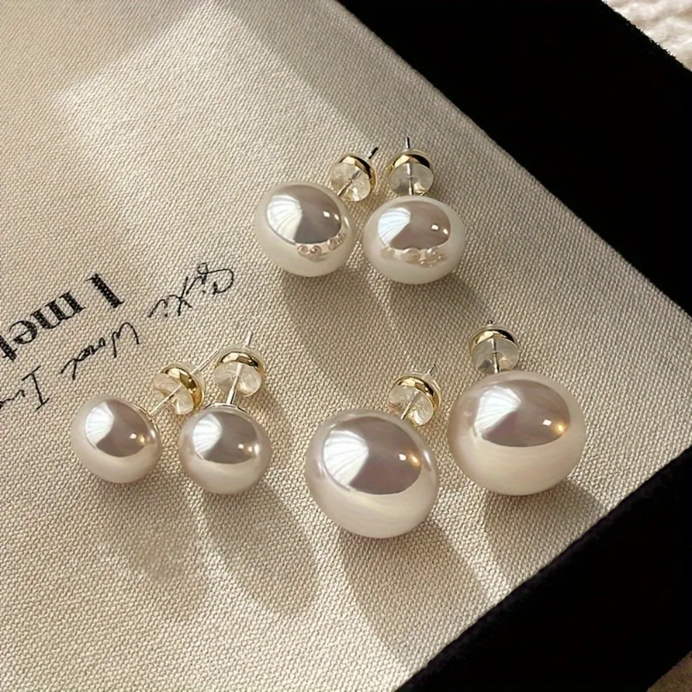 5 Pairs/10 Pcs Women's Imitation Pearl Earring Set, Suitable for Daily and Holiday Wear, Birthday Gift, Commemorative Gift