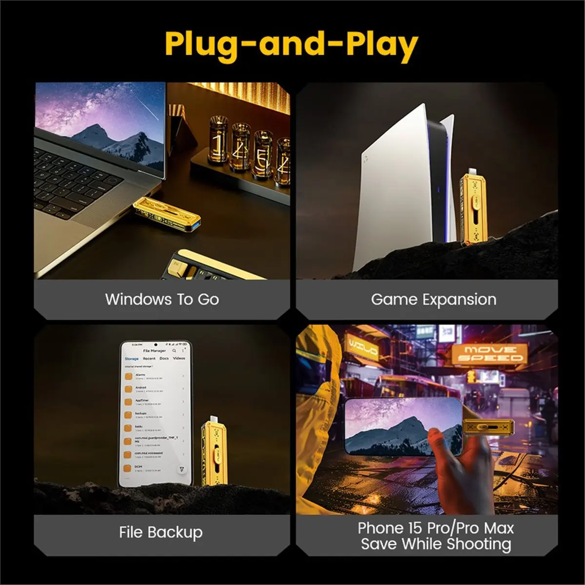 1090MB/S Solid State Pen Drive USB3.2 Gen 2 Type C Flash Drive 256GB Pendrive for PC Smartphone Tablet