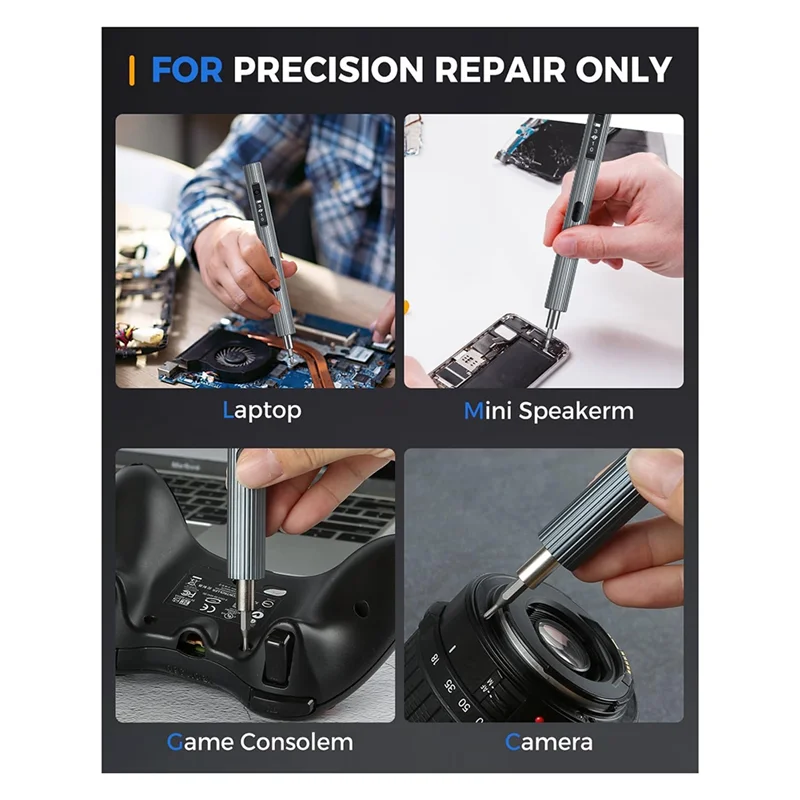 Mini Electric Screwdriver,58-In-1 Electric Screwdriver Kit With 48 Magnetic Bits, For Phone Watch Camera Laptop-A50M