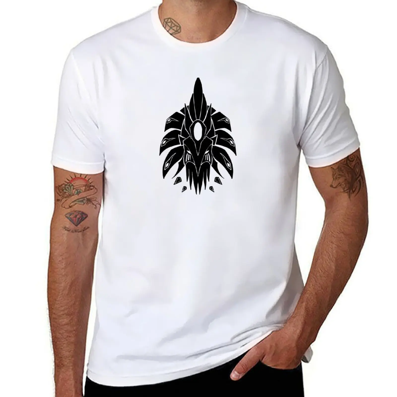 

Boreal Warden Qhuahul Silhouette Creatures of Sonaria T-Shirt mens graphic t shirts men t shirt cotton 100% T-Shirt