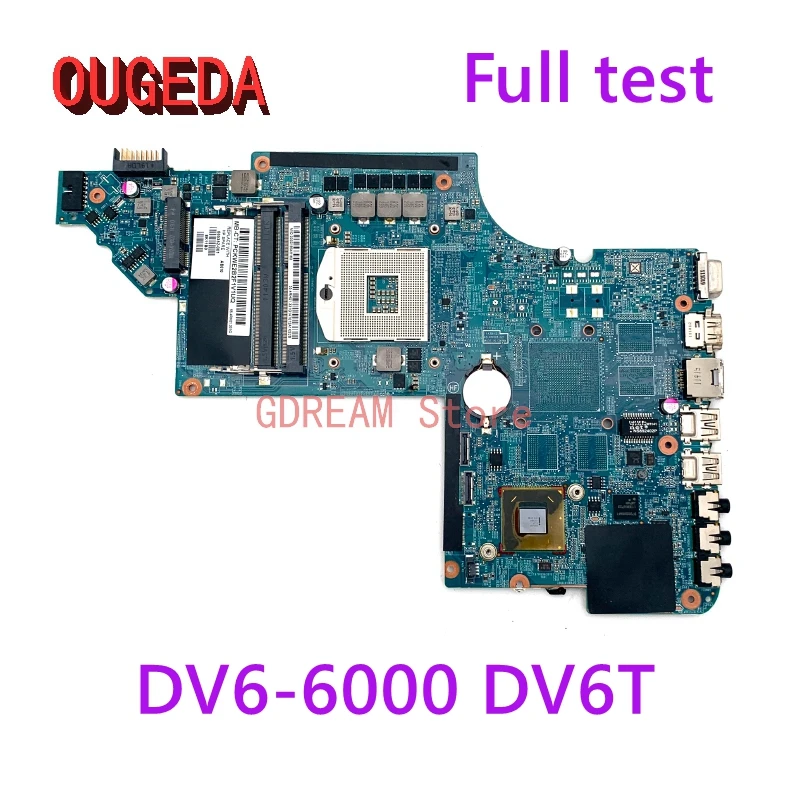 

OUGEDA For 665352-001 665352-501 665352-601 HP Pavilion DV6-6000 DV6T Laptop motherboard DDR3 HM65 main board full test