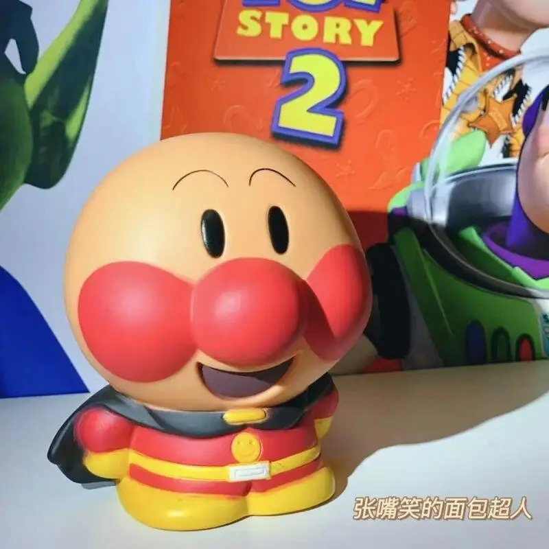 In Stock 7Cm Smile Anpanman Piggy Bank Desk Bookshelf Student Dormitory Desktop Office Kawaii Ornament Friend's Birthday Gift