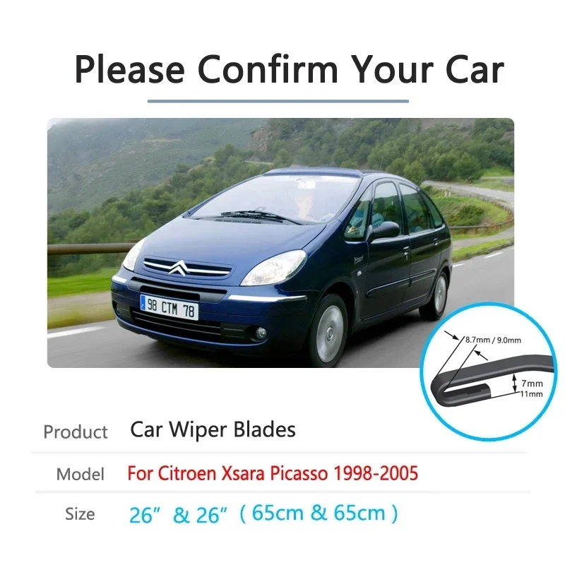 For Citroen Xsara Picasso 1998~2005 Front Windscreen Windshield Wipers Car Accessories  ( NOT SIDE PIN )  2004 Car Wiper Blade