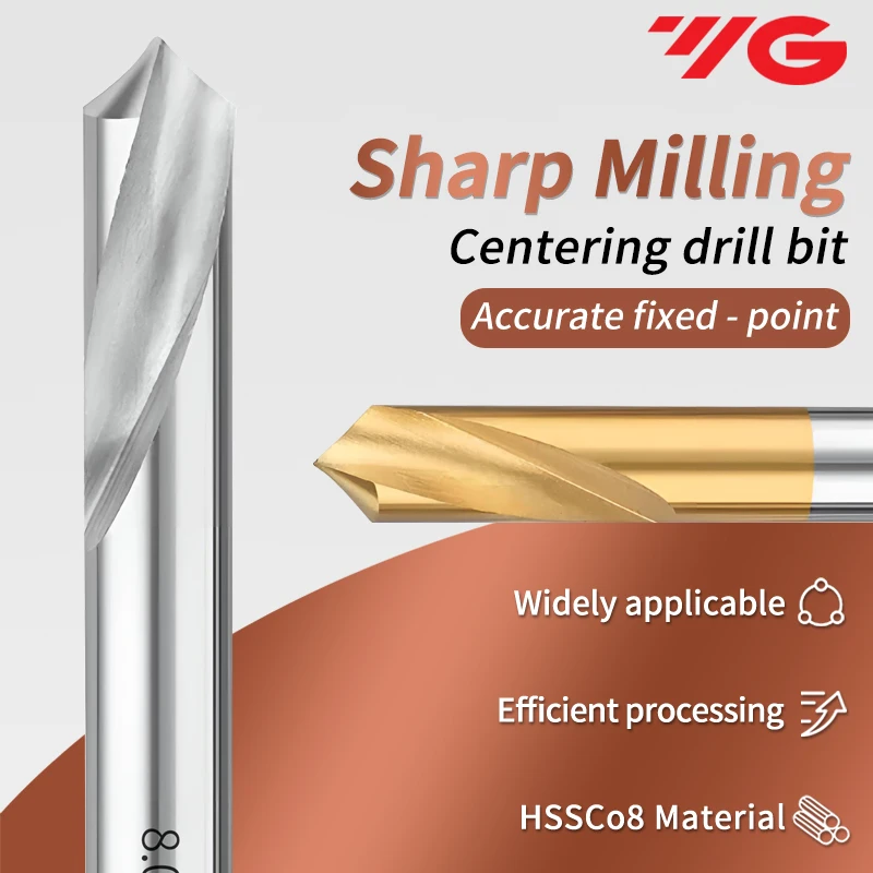 

YG HSSCO8 D2306 Центрирующее сверло 2 мм 3 мм 4 мм 5 мм 6 мм 8 мм 10 мм 12 мм 14 мм 16 мм 18 мм 20 мм 25 мм Подходит для углеродистой нержавеющей стали